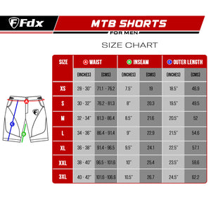 Fdx Nomad Grey Men's MTB Summer Cycling Shorts