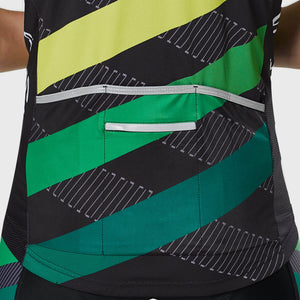 Fdx best Men’s yellow & black full zip short sleeves cycling jersey Hi-Viz Reflective details breathable summer lightweight biking top, skin friendly Hi-Viz Reflective half sleeves cycling shirt for indoor & outdoor riding with two back pockets