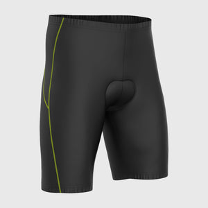 Fdx Apex Yellow Men's Padded Cycling Shorts โ high-comfort, breathable padded shorts in vibrant yellow, designed for optimal support on cycling journeys