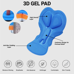 FDX Men's Black Padded Under Short Lightweight Breathable Quick Dry Fabric Electric Gripper MTB Liner 3D Gel Padding Anti Bac