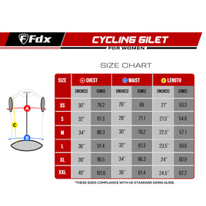 Fdx Women's Hi-Viz 360 Reflective Gilet Black for Cycling & Running