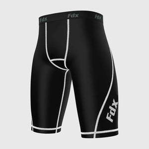 Fdx Men's Black Compression Shorts Gym Workout Running Athletic Yoga Elastic Waistband Stretchable Breathable
