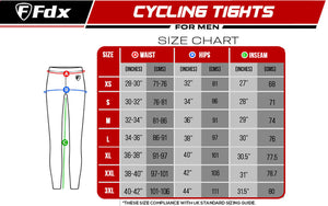 Fdx All Day Red Men's Thermal Winter Padded Tights