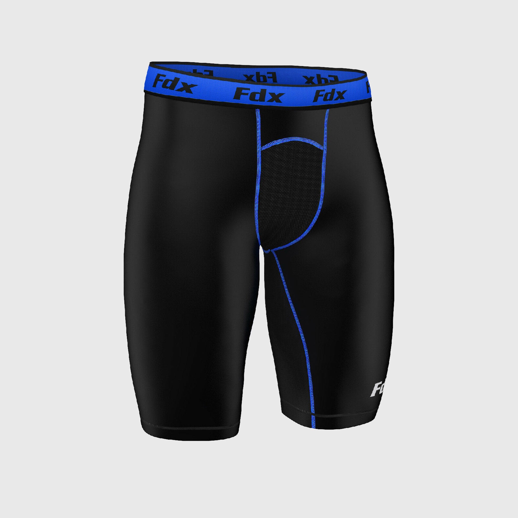 Fdx Men's BaseMax Blue Compression Shorts Skin Tight Gym Pants