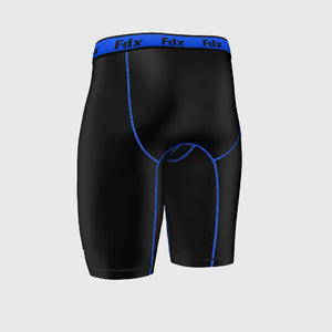 Fdx Men's BaseMax Blue Compression Shorts Skin Tight Gym Pants
