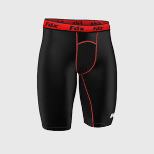 Fdx Men's Red & Black Gym Shorts Lightweight Summer Biking Shorts All Weather Quick Dry Slim Fit Compression Boxer Cycling Gear AU