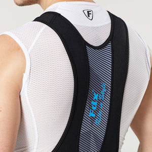 Fdx Men's Black & Blue Gel Padded Cycling Bib Shorts For Summer Best Outdoor Road Bike Short Length Bib - Splinter