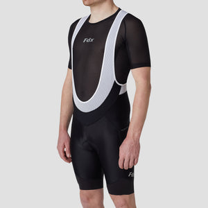 FDX Black Cycling Bib Shorts Men’s 3D Gel Padded comfortable biking bibs - Breathable Quick Dry bibs, ultra-light stretchable shorts with pockets- Essential