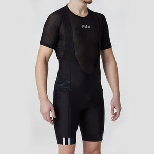 Fdx Men's Summer Cycling Gel Padded Bib Shorts Black & Blue Roubaix Thermal Fleece Reflective Warm Leggings - Velos Bike Shorts