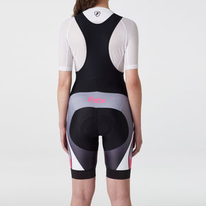 Fdx Women's Black & Pink Cycling Bib Short Gel Padded Breathable Lightweight Mesh Fleece Fabric Hi Viz Reflectors & Pockets Summer cycling Gear AU