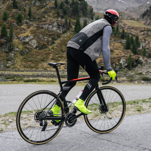 Fdx Men's Grey Cycling Gilet Sleeveless Vest for Winter Clothing 360° Reflective, Lightweight, Windproof, Waterproof & Pockets