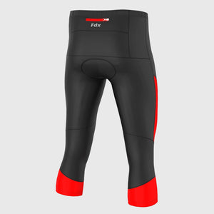 Men’s Black & Red 3/4 Cycling Shorts 3D Gel Padded road bike shorts - Breathable Quick Dry comfortable bike shorts, lightweight summer shorts for riding