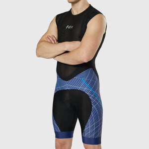 Fdx Breathable Men's Gel Padded Cycling Bib Shorts Black & Blue For Summer Roubaix Thermal Fleece Reflective Warm Stretchable Leggings - Classic II Bike Shorts