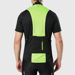 Best men’s fdx Black short sleeves cycling jersey breathable lightweight hi-viz Reflective details summer biking top, full zip skin friendly half sleeves mesh cycling shirt for indoor & outdoor riding with two back & 1 zip pockets AU