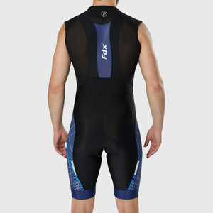Fdx Breathable Mens Gel Padded Cycling Bib Shorts Black & Blue For Summer Roubaix Thermal Fleece Reflective Warm Stretchable Leggings - Classic II Bike Shorts