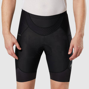 Fdx Men's Black Cycling Shorts Summer Gel Padded Lightweight Breathable Fabric Hi Viz Reflectors Pocket Leg Gripper Cycling Gear