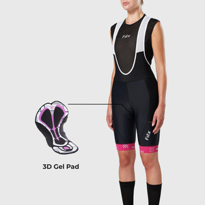 FDX Pink Women's 3D Gel Padded Summer Cycling Bib Short Lightweight, breathable & Quick Dry hot season cycling Pent & Pocket - All day