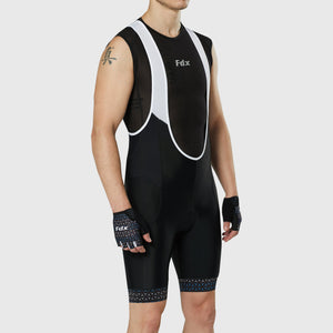 FDX Best Cycling Bib Short Black For men's Lightweight & Quick Dry Reflective Details 3D Gel Padded - Vega