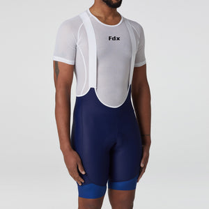 Fdx Men's Blue Gel Padded Cycling Bib Shorts For Summer Best Outdoor Road Bike Short Length Bib - Duo