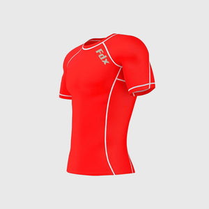 Fdx Cosmic Red Men's Short Sleeve Base Layer Gym Shirt