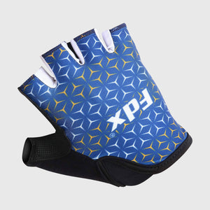 FDX Unisex Navy Blue short finger summer cycling gloves, padded shockproof unisex mitts, breathable quick dry anti-slip moisture wicking mtb road bicycle