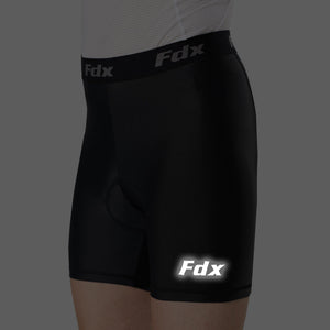 FDX Menβs Black Undershort 3D Gel Padded comfortable road bike shorts - Breathable Quick Dry biking shorts, ultra-lightweight shorts