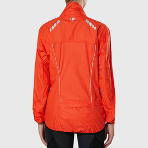 Fdx Women's Orange Thermal Cycling Jacket Waterproof Windproof Lightweight Hi Viz Reflectors & Pockets Winter Cycling Gear AU