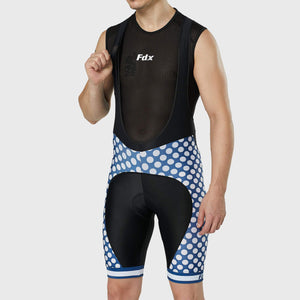 Fdx Mens White Gel Padded Bib Shorts Best Summer Road Bike Wear Light Weight, Hi-viz Reflectors & Pockets - Equin
