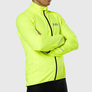 Fdx Cycling Jacket for Men's Best Yellow Winter Thermal Casual Softshell Clothing Lightweight, Shaver proof, Packable ,Windproof, Waterproof & Pockets