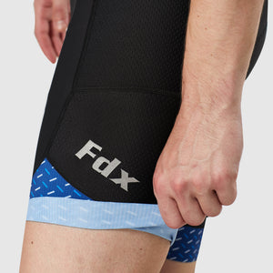 FDX Black & Blue Cycling Shorts Men's 3D Gel Padded comfortable road bike shorts - Breathable Quick Dry biking shorts, ultra-lightweight shorts with pockets