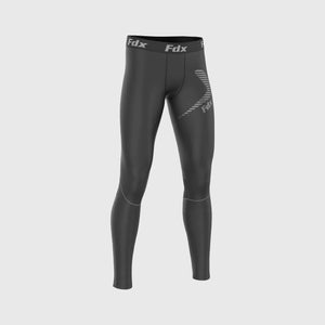 Fdx Men's Black & Grey Compression Base layer Tights Lightweight Breathable Mesh Fabric Skin Layer Tights Cycling Gear AU