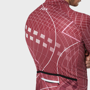 Men’s Red short sleeves cycling jersey breathable summer biking top, lightweight skin friendly half sleeves mesh cycle riding shirt for indoor & outdoor - Fdx