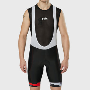 FDX Best Men’s Black & Red Cycling Bib Shorts 3D Gel Padded Breathable Quick Dry bibs, comfortable biking bibs ultra-light stretchable Mush Panel shorts with pockets