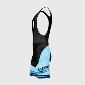 FDX Men’s Sky Blue & Black Best Cycling Bib Shorts 3D Padded comfortable biking bibs - Breathable Quick Dry bibs, ultra-lightweight stretchable shorts for riding -Core