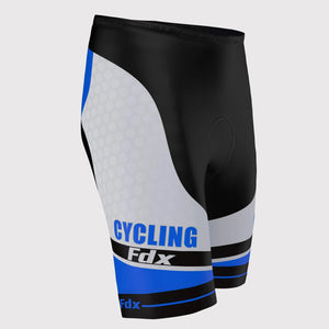 Fdx Men's Black & Blue Gel Padded Cycling Shorts for Summer Best Outdoor Knickers Road Bike Short Length Pants - Apex