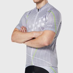 Men’s Grey Fdx short sleeves cycling jersey breathable summer biking top, lightweight skin friendly half sleeves mesh cycle shirt for indoor & outdoor riding AU