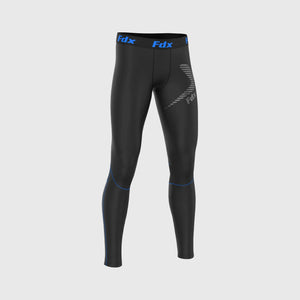 Fdx Men's Blue & Black Compression Base layer Tights Lightweight Breathable Mesh Fabric Skin Layer Tights Cycling Gear AU