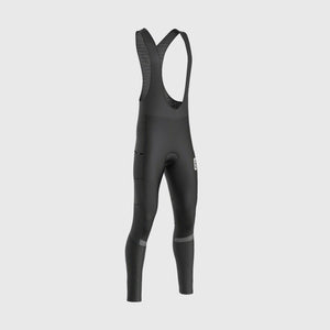 Fdx All Day Black Men's Thermal Winter Cycling Cargo Bib Tights