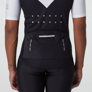 Best Men’s black, white and yellow Fdx short sleeves cycling jersey Reflective details breathable Hi-Viz summer lightweight biking top, skin friendly half sleeves cycling mesh shirt for riding, indoor & outdoor