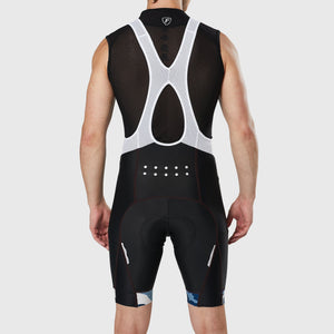 Men’s Blue & Black Bib Shorts for cycling 3D Gel Padded ultra-light stretchable Reflective Details shorts - Breathable Quick Dry bibs, comfortable biking bibs with pockets