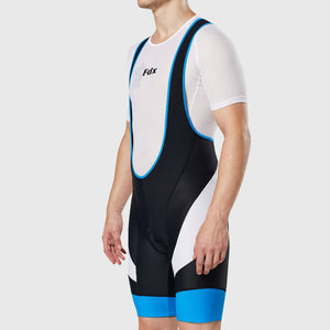 FDX Best Summer Cycling Black & Blue Men's Cycling Bib Short Breathable, Quick Dry & Lightweight hot season shorts bib - windsor