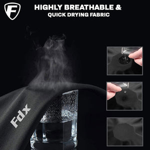 FDX Black Men's Best Compression Tight Flack Lock Stitching, Elastic Waistband, Lightweight Fabric & 360 Freedom Movement