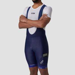 Fdx Men's Storage Pockets Anti Sweat Gel Padded Cycling Bib Shorts Navy Blue For Summer Roubaix Thermal Fleece Reflective Warm Leggings - All Day Bike Shorts