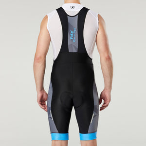 Fdx Men's Black & Blue Gel Padded Cycling Bib Shorts For Summer Best Outdoor Road Bike Short Length Bib - Splinter