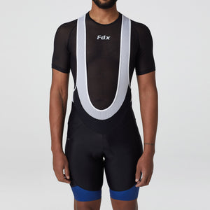 FDX Best Men’s Blue & Black Cycling Bib Shorts 3D Gel Padded comfortable biking bibs - Breathable Quick Dry bibs, lightweight moisture wicking comfortable shorts