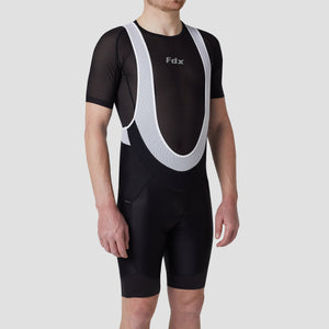 FDX Men’s Black Cycling Bib Shorts 3D Padded comfortable biking bibs - Breathable Quick Dry bibs, ultra-lightweight stretchable Mush Panel shorts for riding