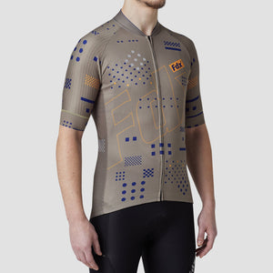 Fdx men’s best green short sleeves cycling jersey breathable summer lightweight hi-viz Reflective details biking top, skin friendly full zip half sleeves mesh cycling shirt for indoor & outdoor riding with two back & 1 zip pockets