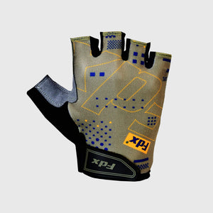 FDX Unisex Green short finger summer cycling gloves, padded shockproof unisex mitts, breathable quick dry anti-slip moisture wicking mtb road bicycle