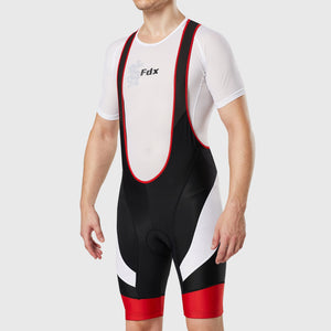FDX Best Summer Cycling Black & Red Men's Cycling Bib Short Breathable, Quick Dry & Lightweight hot season shorts bib - windsor