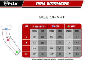 Fdx R5 Black Cycling Arm Warmers - Compression Arm Sleeves